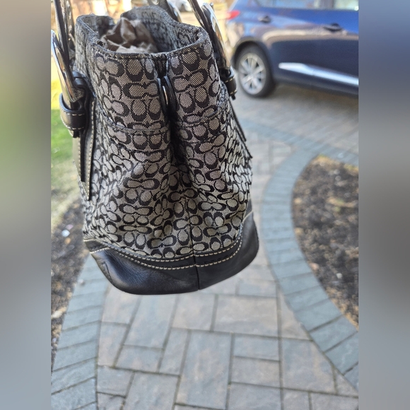 Coach 2007 Soho Signature Canvas Black/Brown Micro C Shoulder Bag - Picture 3 of 8